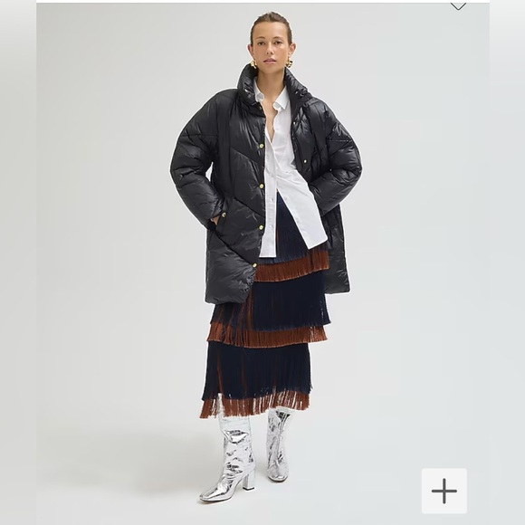 J. Crew BLACK Signature Puffer NWT Sz Large - Picture 4 of 6